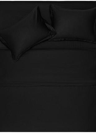 Простынь на резинке ardesto mix&match premium, 160х200+30см, 100% хлопок, сатин, черный