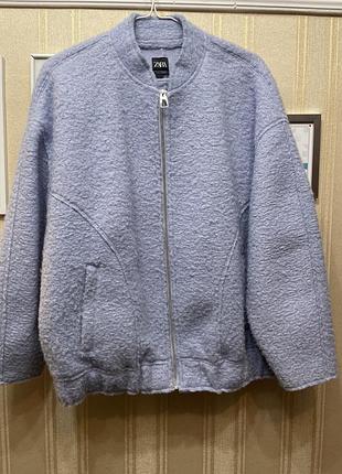 Бомбер жіночий демисезоннмй zara блакитний