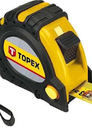 Рулетка topex, 3мx19мм, с фиксатором сматывания, магнит