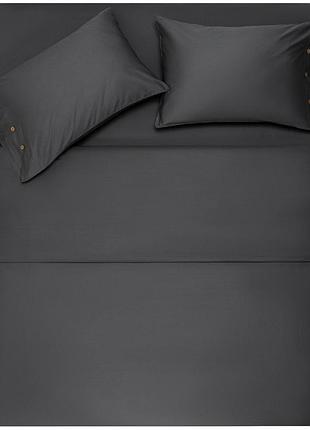 Простынь на резинке ardesto mix&match premium, 180x200+30см, 100% хлопок, сатин, серый