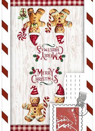 Подарочный набор ружья в коробке ardesto christmas gingerbread 38х63см, 2шт, 100% хлопок, красный