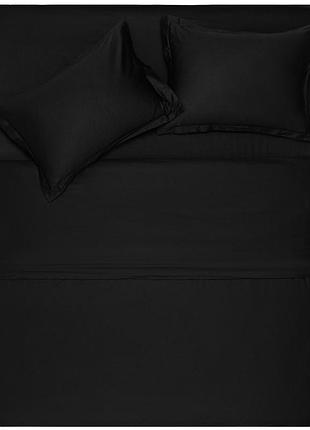 Простынь на резинке ardesto mix&match premium, 180x200+30см, 100% хлопок, сатин, черный