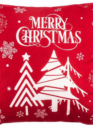 Подушка декор. ardesto christmas 45х45см, 100% полиэстер, красный
