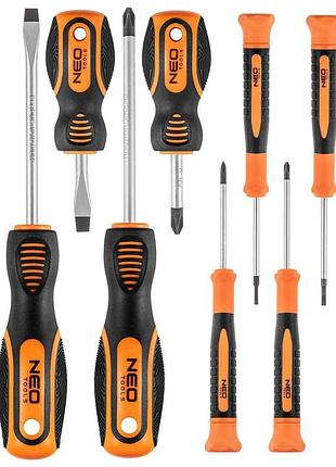 Викрутки neo tools sl,ph, сталь crv, набір 8шт 2