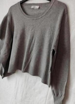 Кофта вязаная вкорочена zara  роз. 48