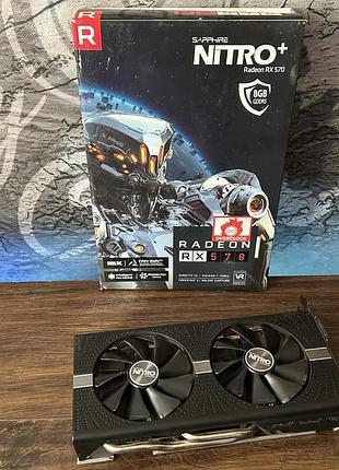 Відеокарта rx 570 8gb sapphire nitro+ gddr5 (11266-09) б/b