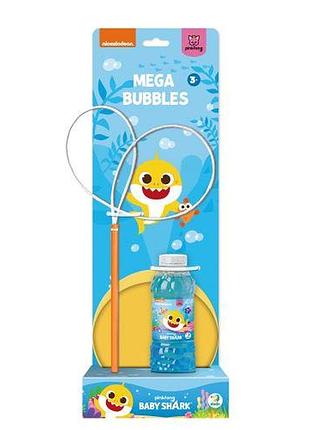 Мыльные пузыри "mega bubbles baby shark". объем 450 мл