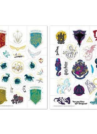 Набір дитячих тимчасових татуювань "harry potter. символи", а5, 2 аркуші