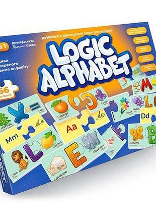 Развивающие пазлы "logic alphabet", англо-украинский