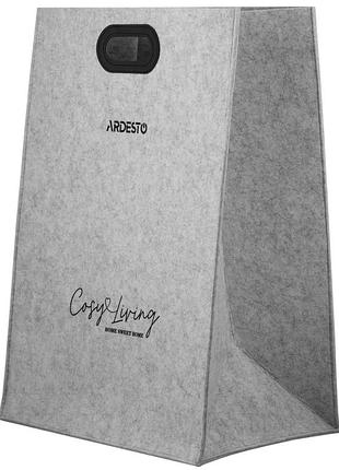 Корзина ardesto prestigio 40х30х60см, фетр, серая