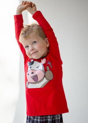 Детская новогодняя пижама для мальчика с коровой/быком2 фото