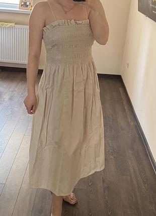 Плаття бежеве  h&m розмір l