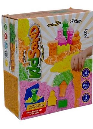 Кінетичний пісок "kidsand" з формочками, 400 г (укр)