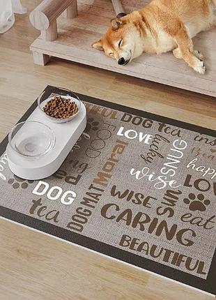 Коврик для собак и котов 60х40см pretty pets антискользящий водопоглощающий коричневый