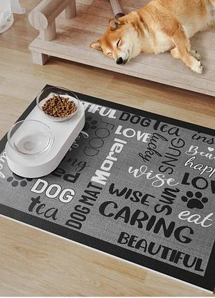 Коврик для собак и котов диатомитовый 60х40см pretty pets антискользящий водопоглощающий серый