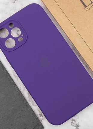 Чехол silicone case full camera protective (aa) для apple iphone 14 pro (6.1") фиолетовый / amethyst 5