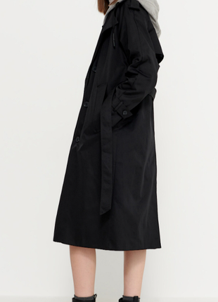 Тренч плащ с капюшоном
