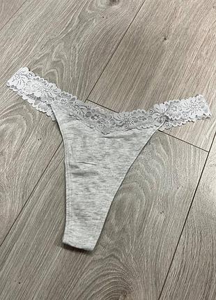 Хлопковые русики стринги victoria’s secret