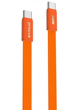 Кабель proove airline type-c to type-c 60w (1m) orange (ccai60002218)