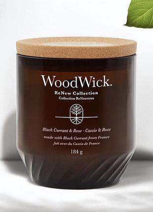 Ароматизована свічка woodwick black currant & rose. оригінал сша
