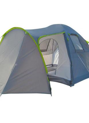 Намет 4-місний green camp gc1009-2, 440x245x155, два входи, сірий, туристичний чотиримісний намет