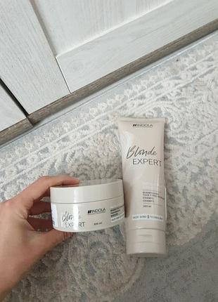 Маска профессиональная,шампунь indola blond expert