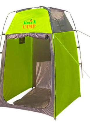 Палатка-душ greencamp gs30, 120х120х190 см, серо-салатовый