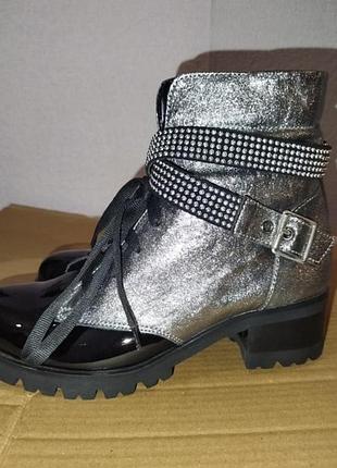 Черевики зима шкіра лакова шкіра