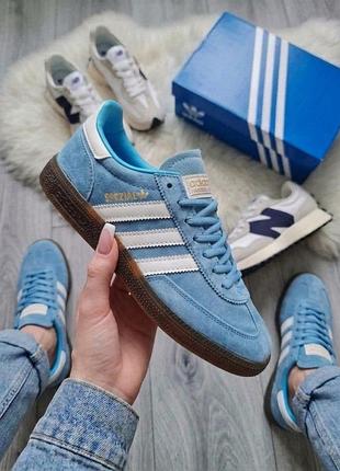 Женские кроссовки adidas handball spezial light blue