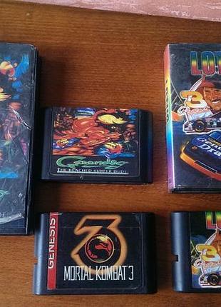 Катриджи для sega mega drive- 3шт. цена за все 700гр.!с боксами