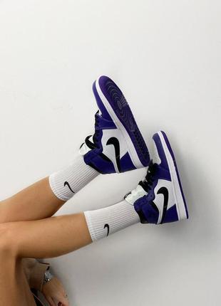 Nike air jordan 1 court purple🆕шикарні кросівки найк🆕купити накладений платіж