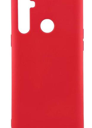 Чехол silicone case для realme c3 бампер с микрофиброй красный