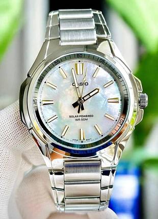 Мужские часы casio mtp-rs100s-7a solar powered оригинал гарантия 2 года в коробке