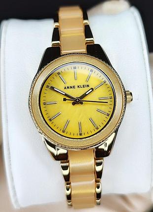 Годинник жіночий anne klein ak/3212ylgb оригінал в коробці анна кляйн