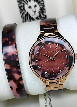 Часы женские anne klein ak/1408tost + браслет оригинал в коробке анна кляйн