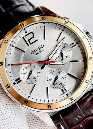 Мужские часы casio mtp-1374l-7a оригинал в коробке касио