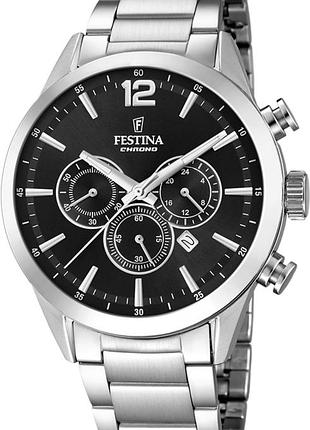Часы мужские festina timeless chronograph f20343/8 оригинал в коробке фестина