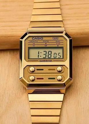 Мужские часы casio vintage edgy a100weg-9a оригинал в коробке касио