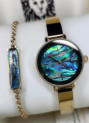 Часы женские anne klein ak/5116abst + браслет оригинал в коробке анна кляйн