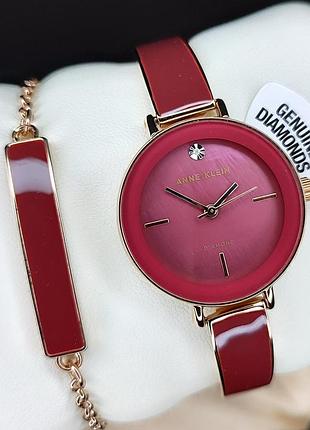 Часы женские anne klein ak/3620byst + браслет оригинал в коробке анна кляйн