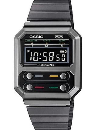 Мужские часы casio vintage edgy a100wegg-1a оригинал в коробке касио