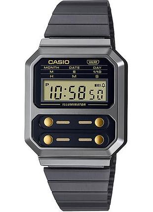Мужские часы casio vintage edgy a100wegg-1a2 оригинал в коробке касио