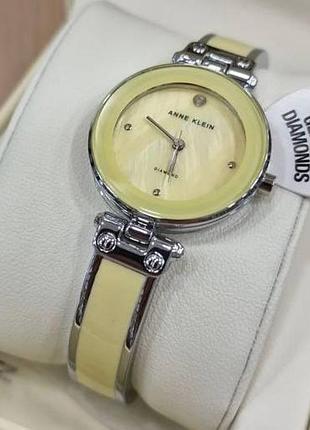 Часы женские anne klein ak/1981ylsv оригинал в коробке анна кляйн