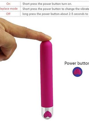 Мощный вибратор long bullet usb 18+ 7