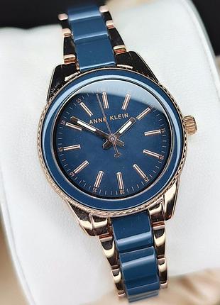 Годинник жіночий anne klein ak/3212nvrg оригінал в коробці анна кляйн