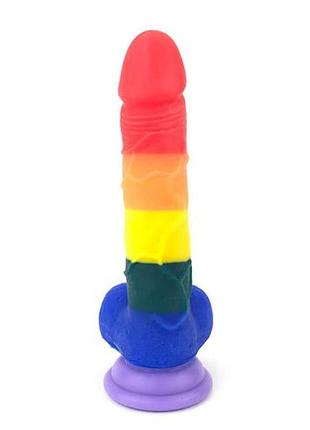 Фаллоимитатор на присоске rainbow 2