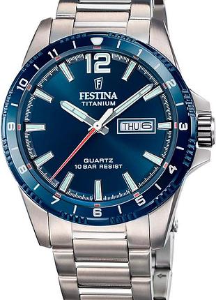 Годинник чоловічий festina f20698/2 titanium оригінал в коробці фестіна