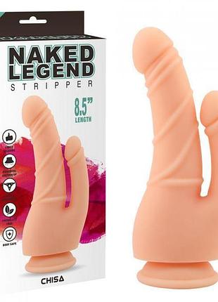 Двойной фаллоимитатор naked legend stripper 2