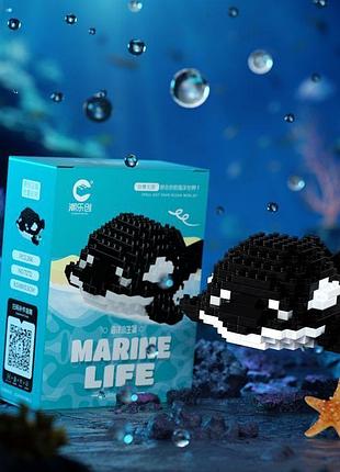 Конструктор блочный детский морские обитатели касатка