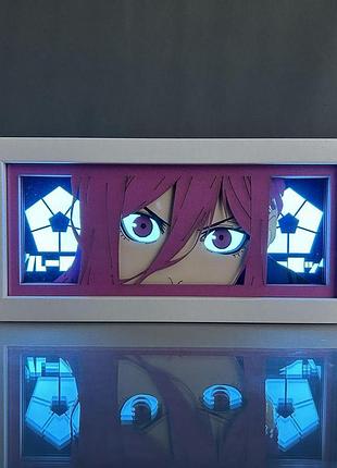 Многослойный ночник лампа аниме синяя тюрьма blue lock светильник hyoma chigiri блю лок хёма чигири